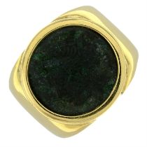 Coin signet ring