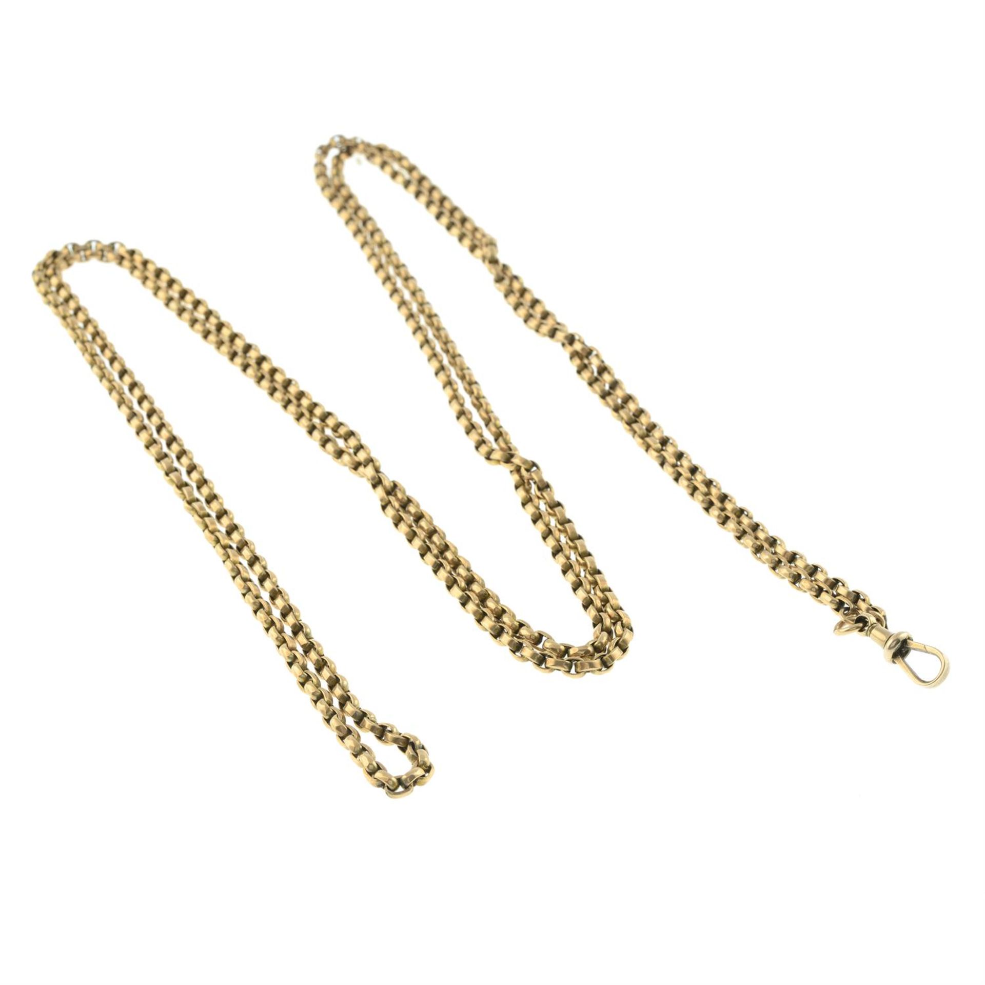 Early 20th century 9ct gold longuard chain - Image 2 of 2