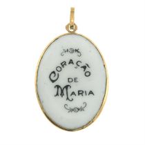 Ceramic mother Mary pendant