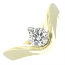 18ct gold diamond single-stone ring