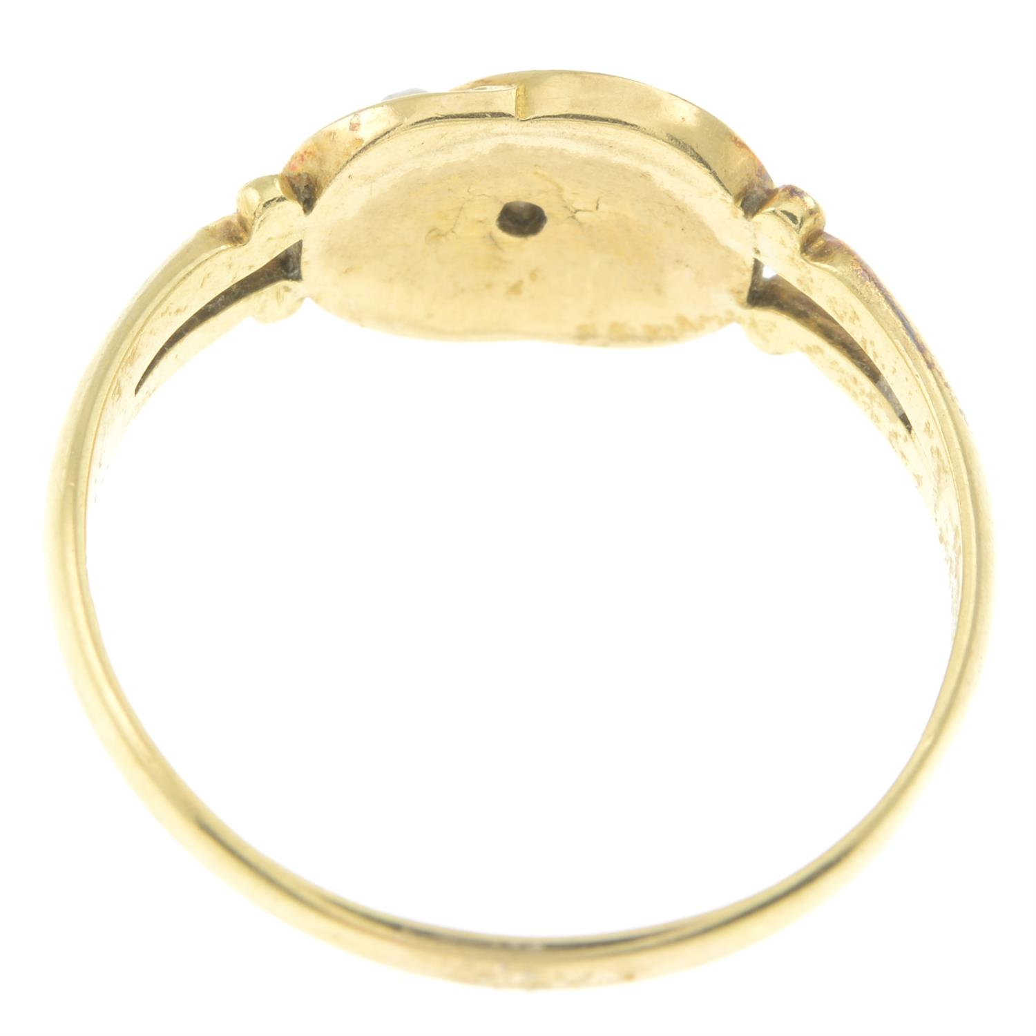 Victorian gold split pearl ring - Image 2 of 2