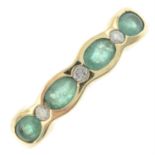 9ct gold emerald & diamond eternity