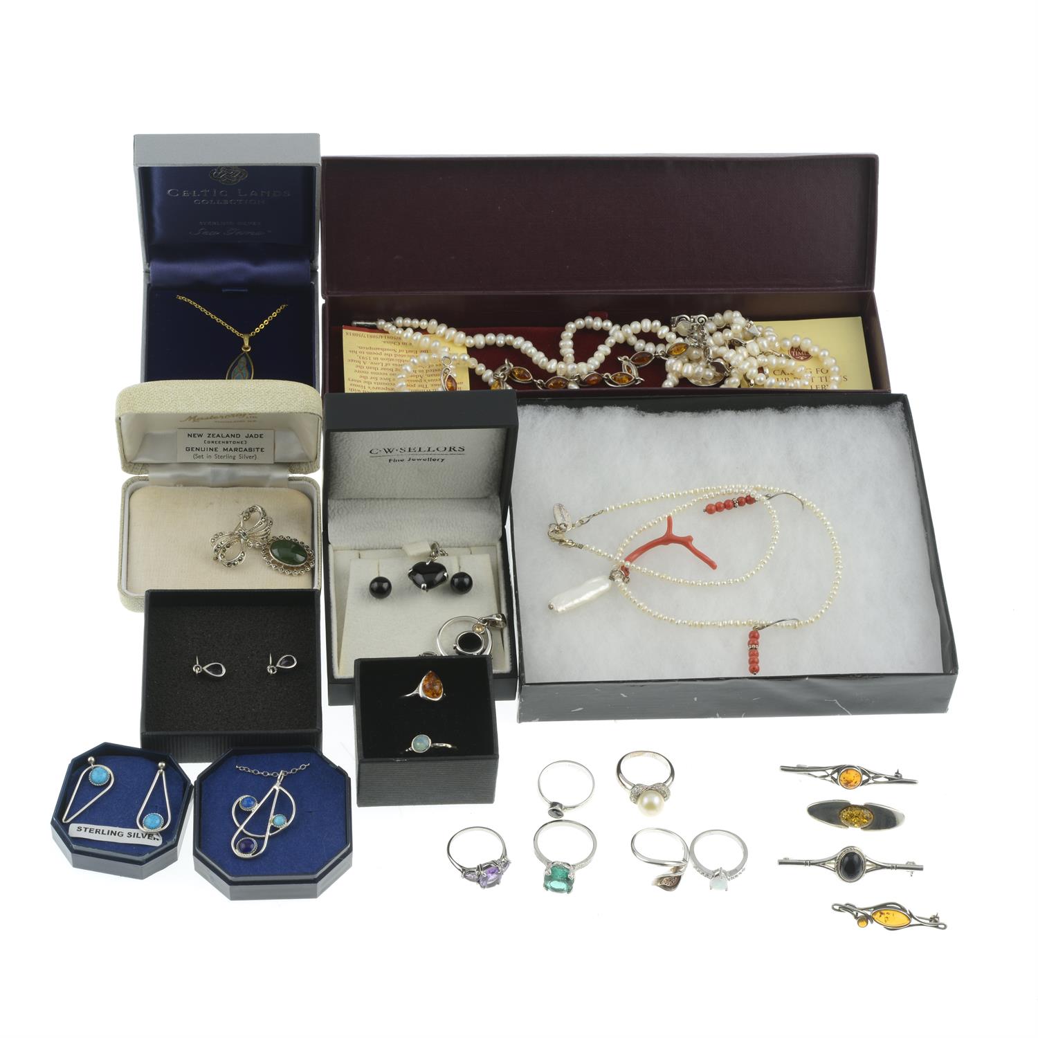 Assorted gem-set jewellery