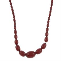 Bakelite bead necklace