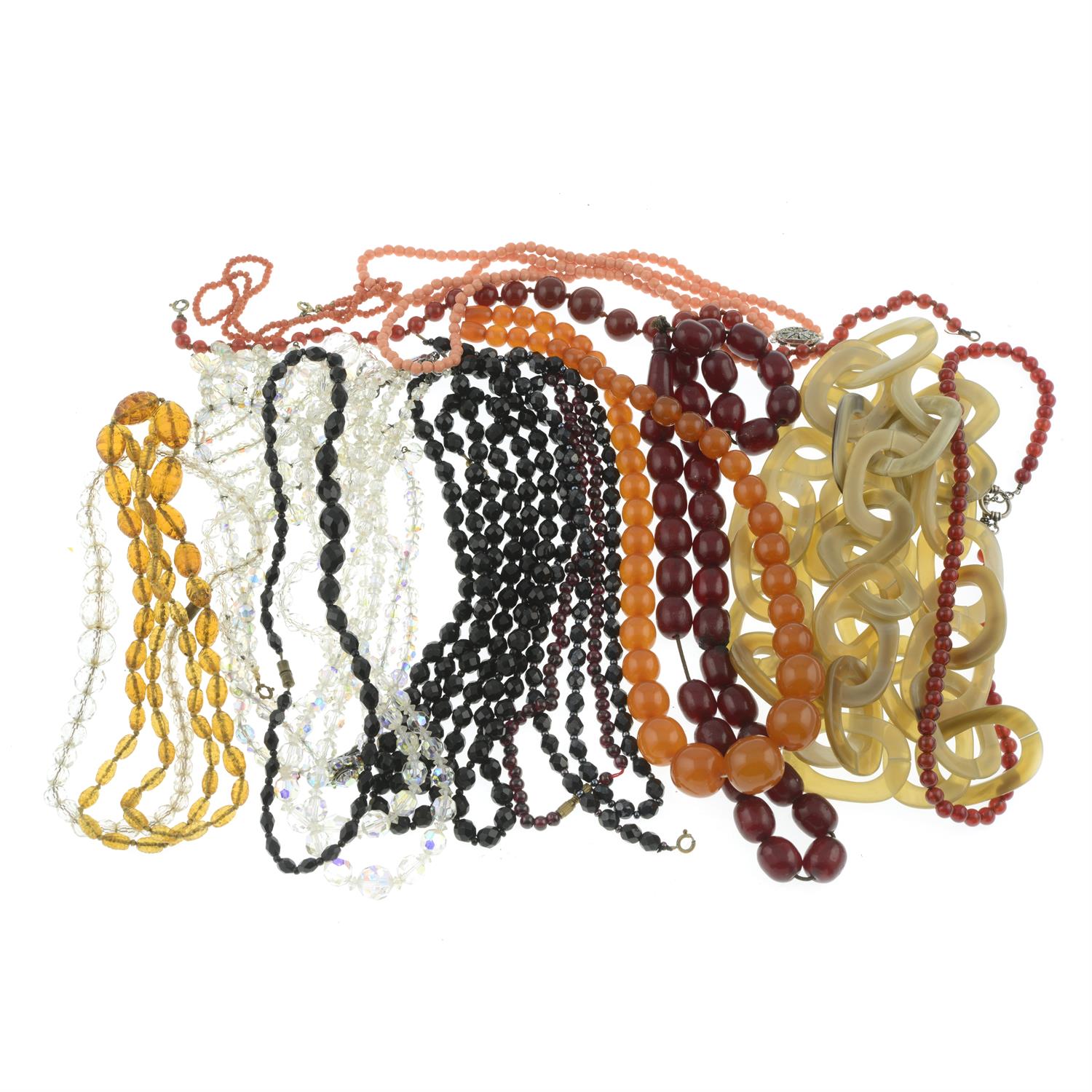 Assorted bead necklaces