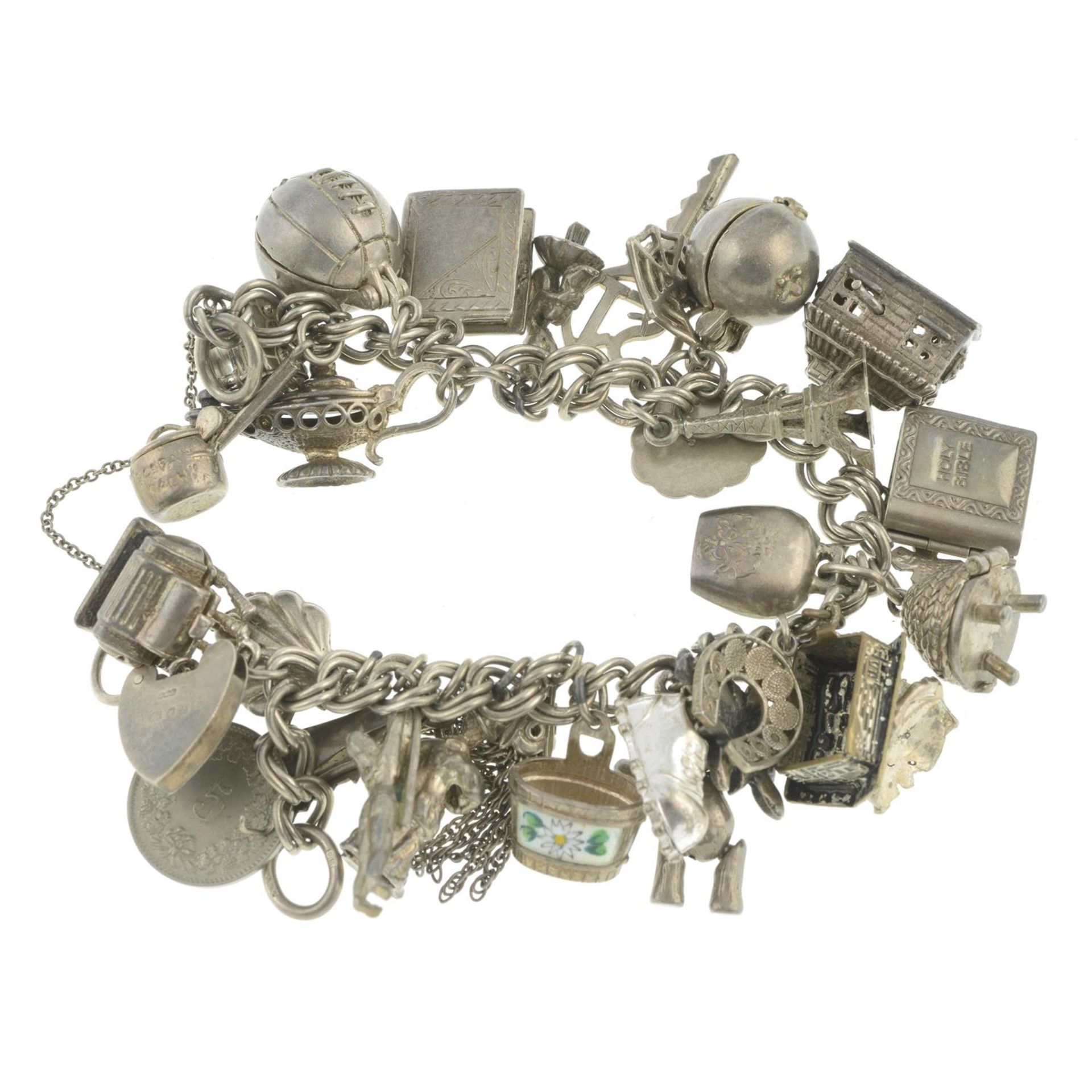 Silver charm bracelet - Image 2 of 2