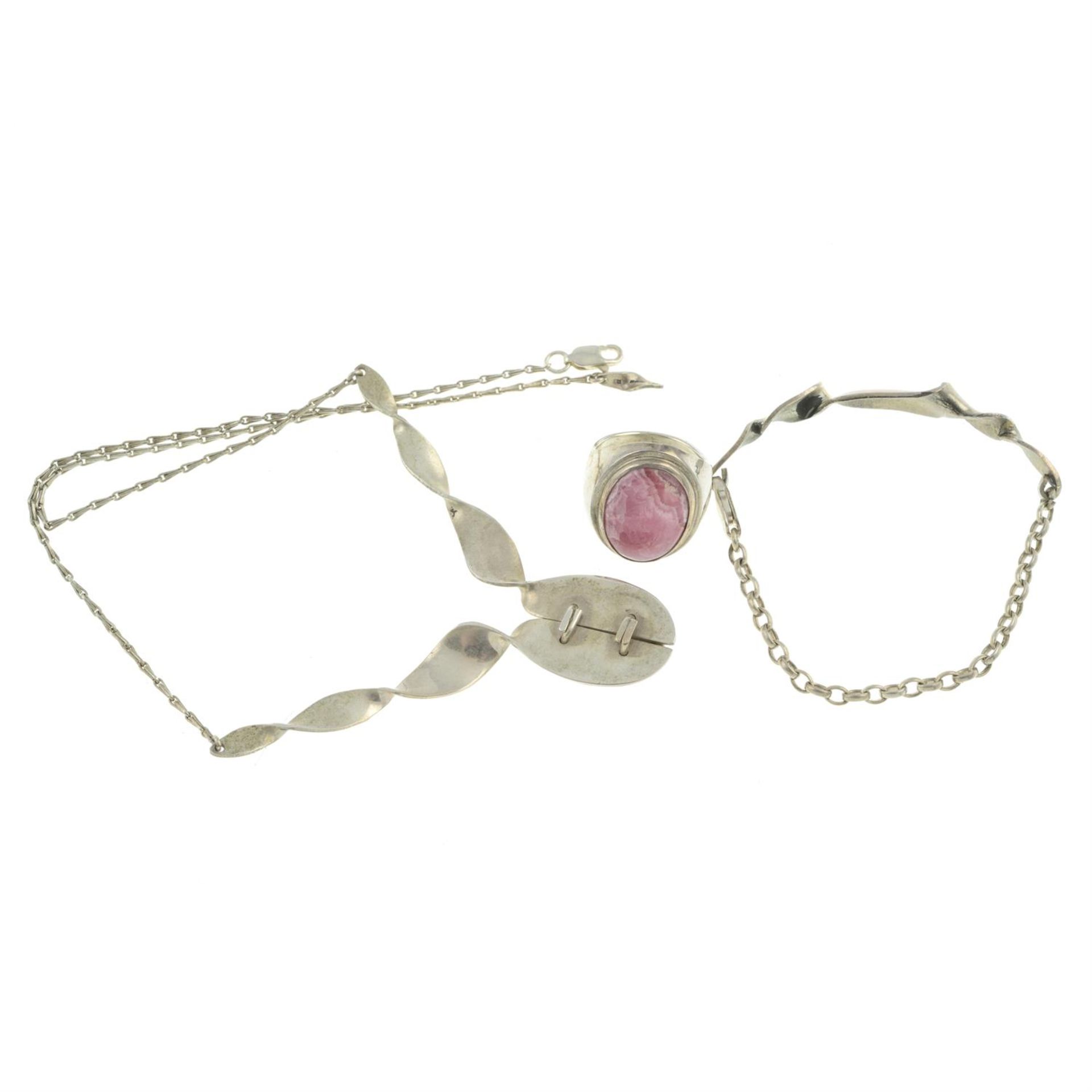 Rhodochrosite jewellery set - Image 2 of 2