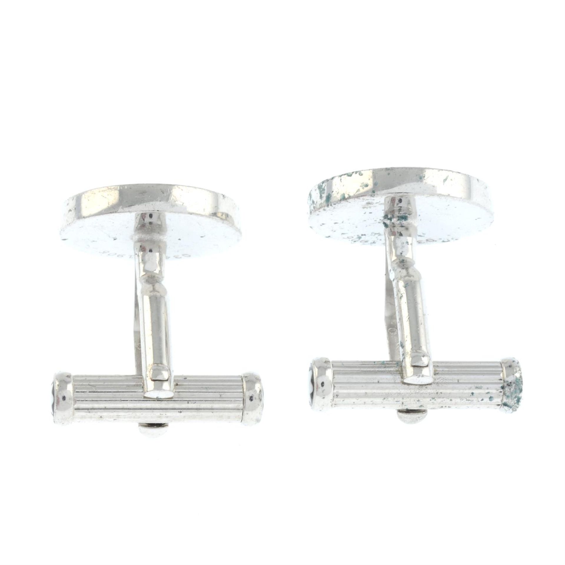 Gem cufflinks, by Mont Blanc - Image 2 of 2