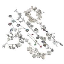 Seven charm bracelets