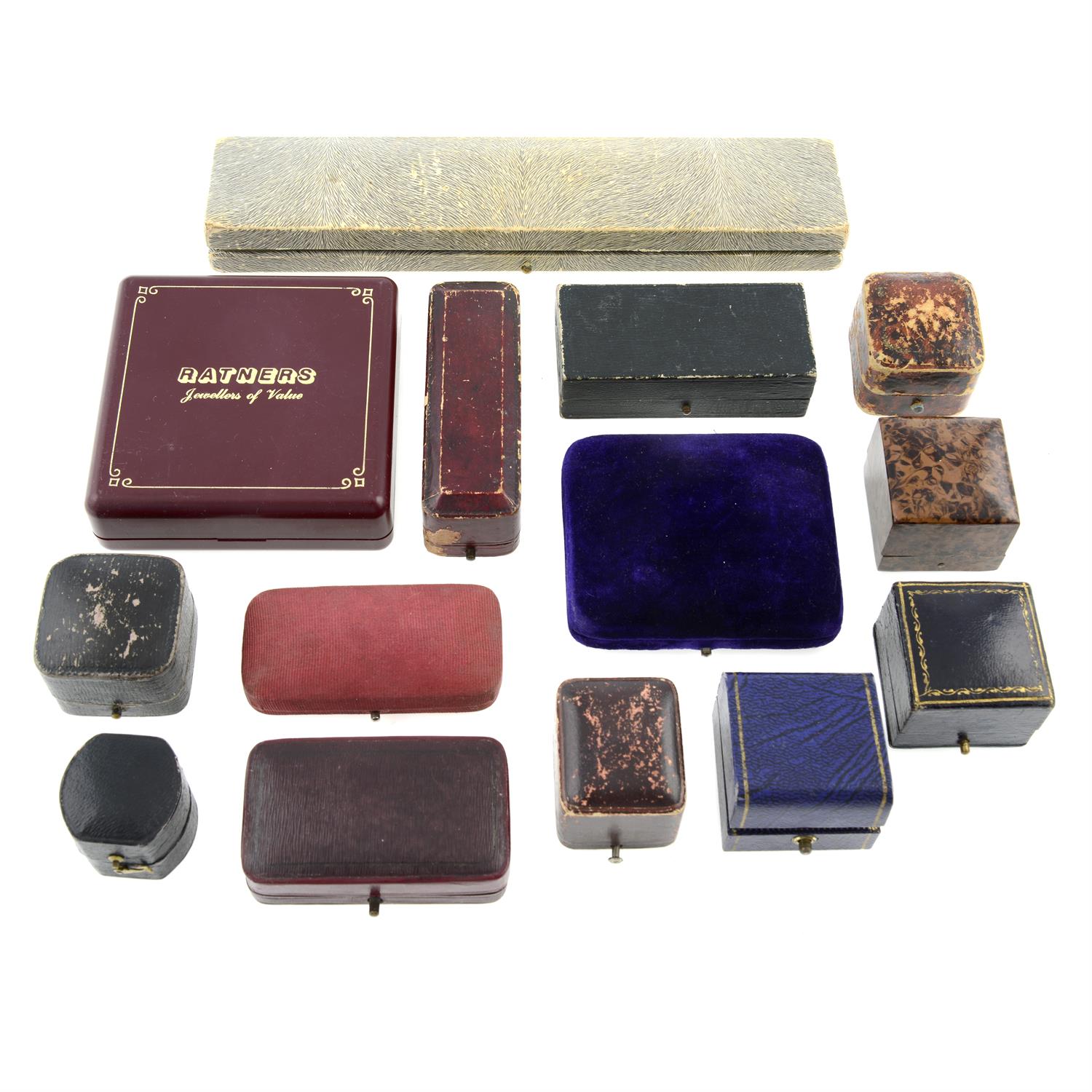 Selection of vintage & antique jewellery boxes