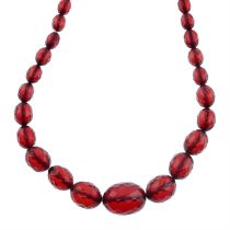 Bakelite graduated bead necklace