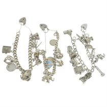 Three charm bracelets