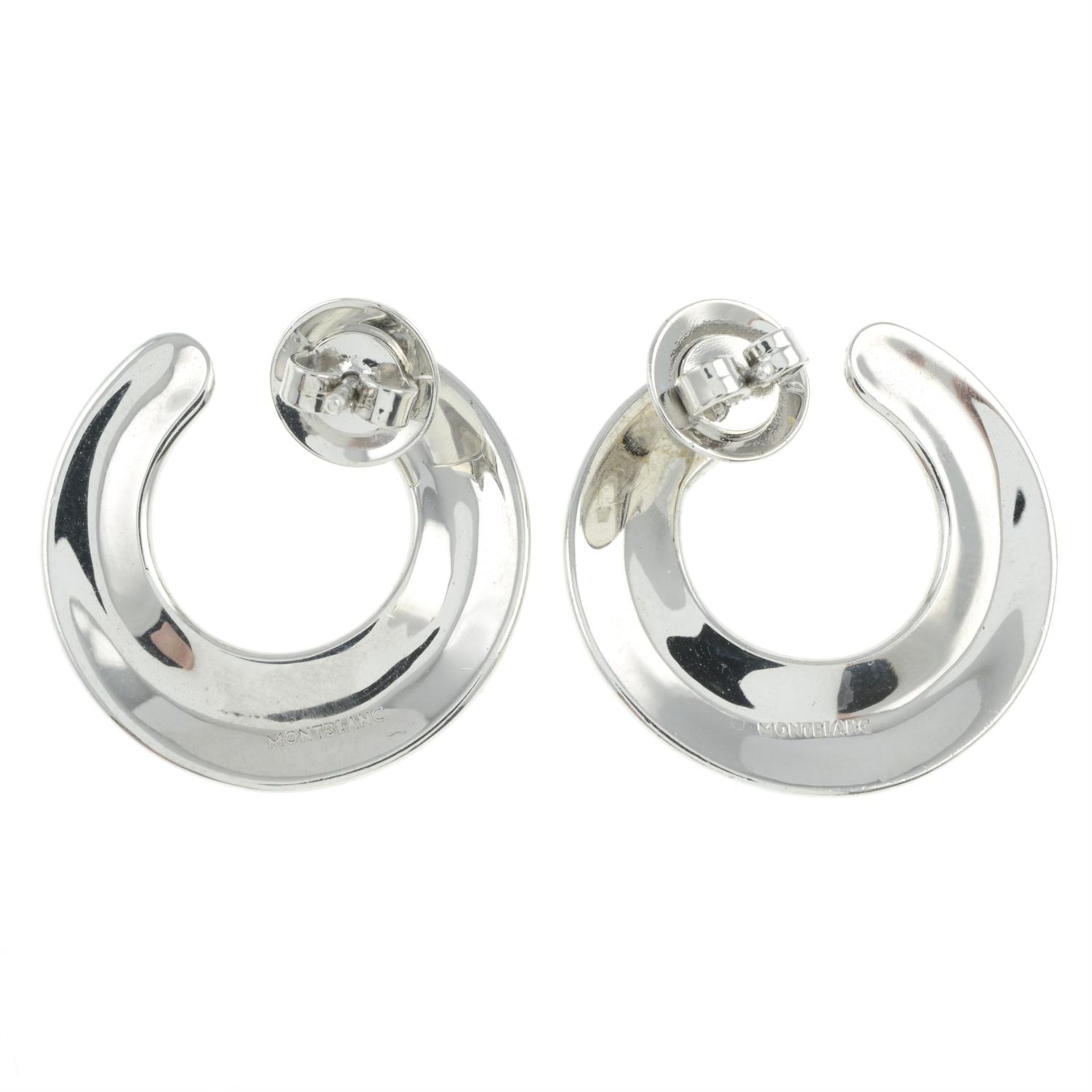 Hoop earrings, by Mont Blanc - Image 2 of 2