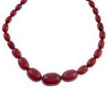 Bakelite bead necklace