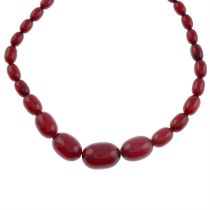 Bakelite bead necklace