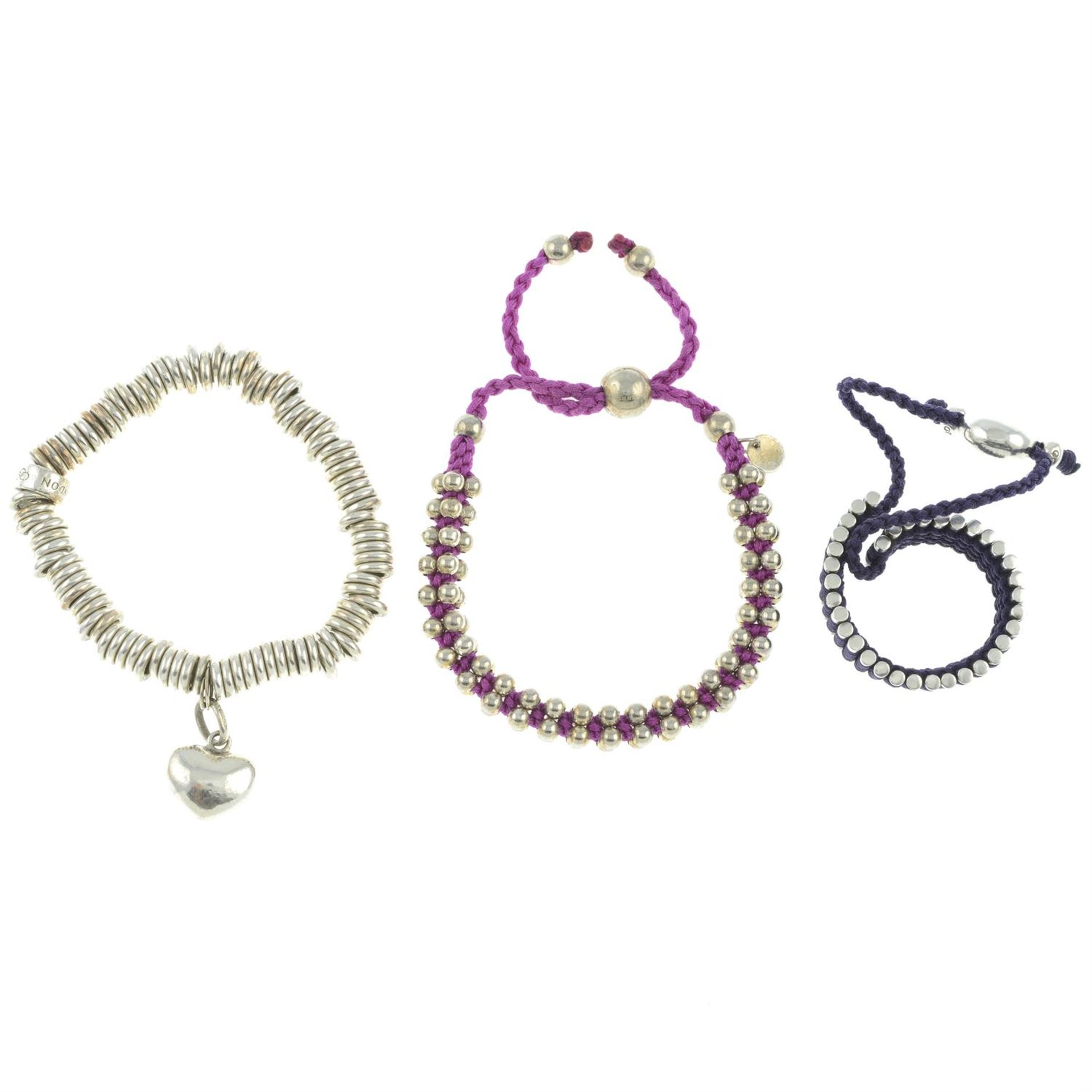 Three bracelets, two by Links of London
