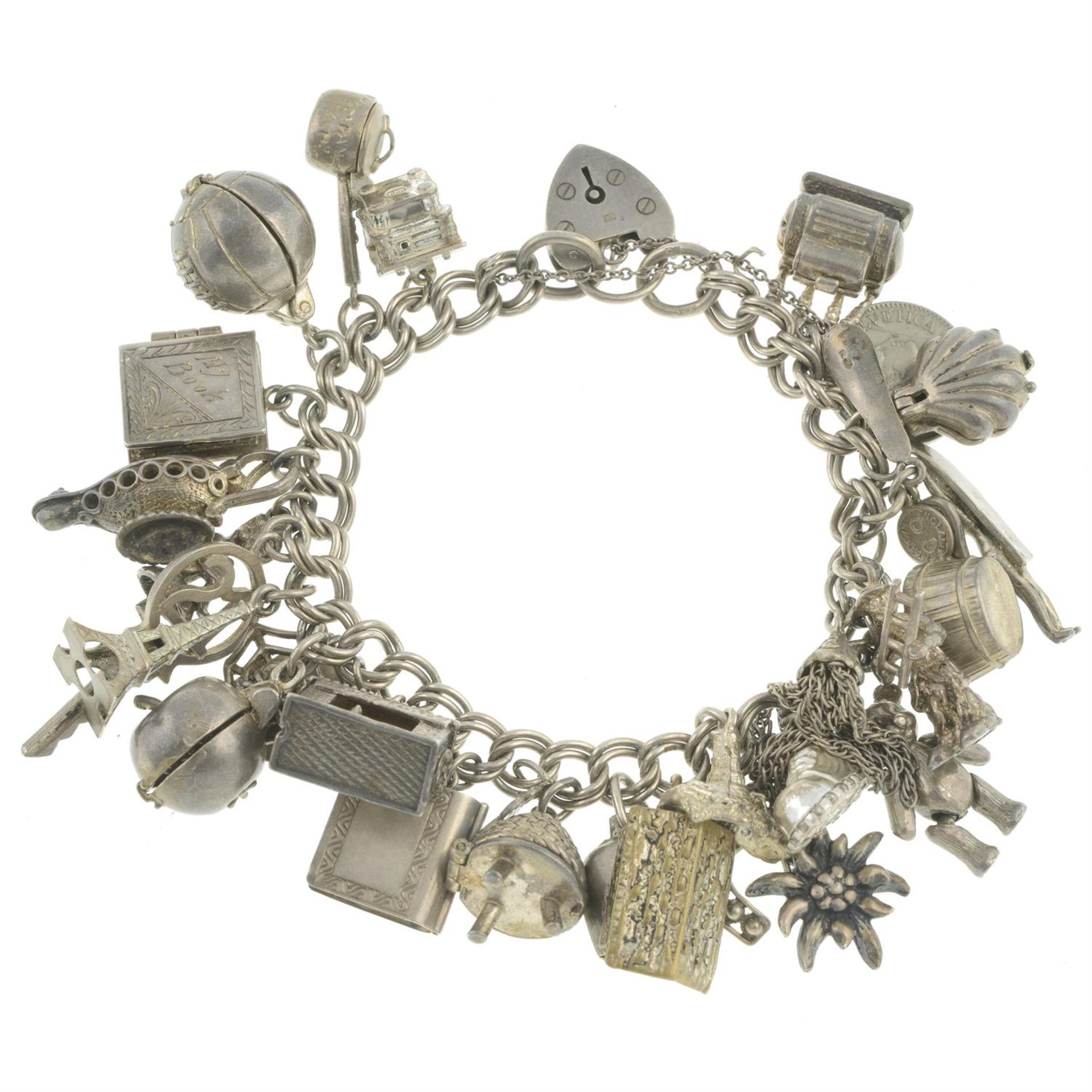 Silver charm bracelet