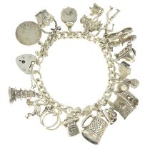 Silver charm bracelet