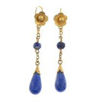 Lapis lazuli drop earrings