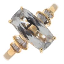 18ct gold spodumene & diamond dress ring