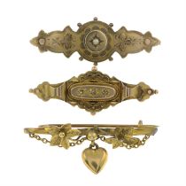 Three Victorian to early 20th century brooches