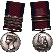 Military General Service AR Medal with four clasps.