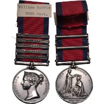 Military General Service AR Medal with five clasps.