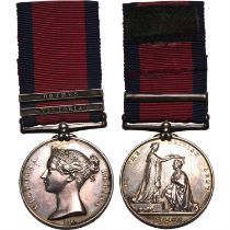 Military General Service AR Medal with two clasps.