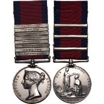 Military General Service AR Medal with eight clasps.