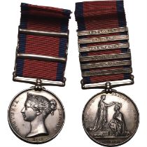 Military General Service AR Medal with six clasps.