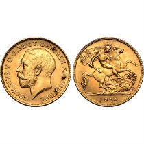 United Kingdom. George V AV 1/2 Sovereign.