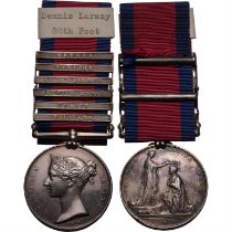 Military General Service AR Medal with six clasps.