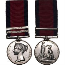 Military General Service AR Medal with two clasps.