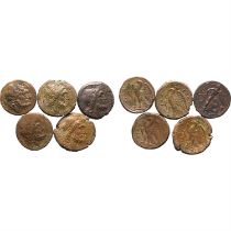 Group of 5 Bruttium, The Bretti Æ Coins.