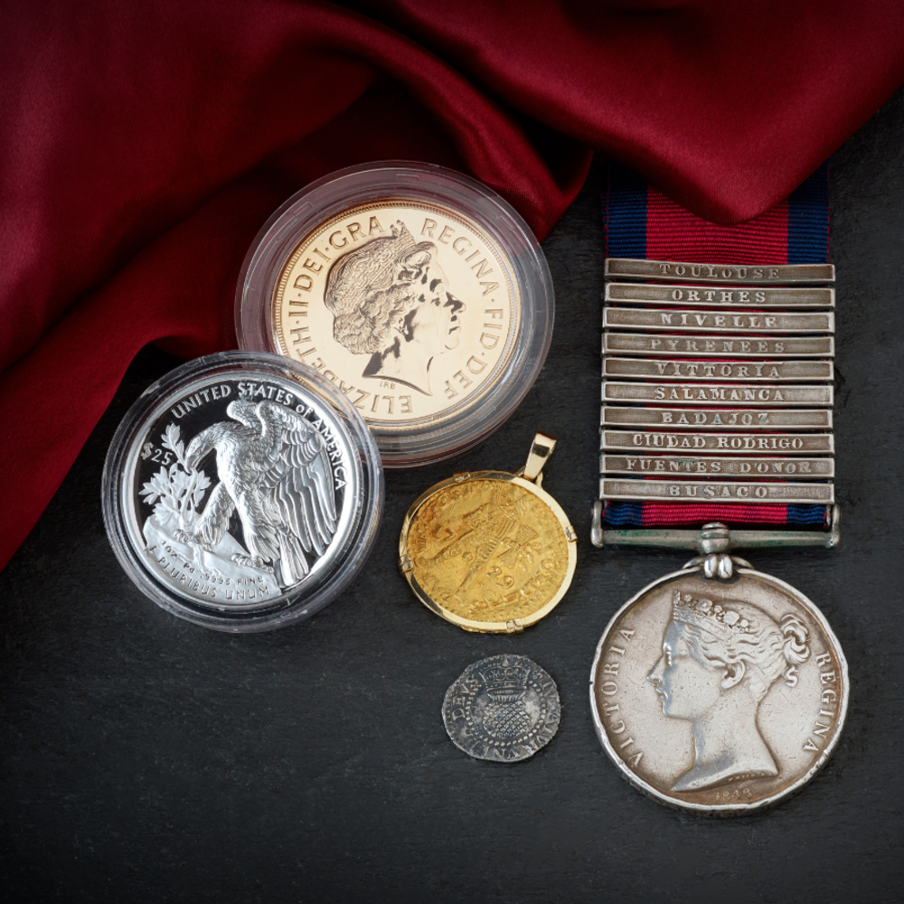 Monies, Medals & Militaria