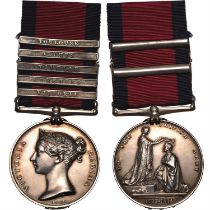 Military General Service AR Medal with five clasps.