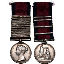 Military General Service AR Medal with ten clasps.