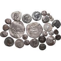 Group of 28 Mixed Ancient Greek & Roman AR Coins.