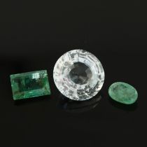 Emeralds and topaz, 5.42ct