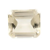 Rectangular-shape morganite, 18.60ct