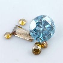 Assorted vari-colour diamonds, 0.57ct