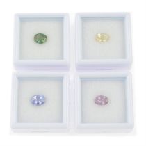 Four vari-hue sapphires, 4.85ct