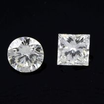 Two vari-shape diamonds, 0.49ct