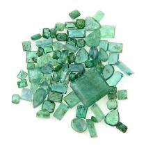 Assorted vari-shape emeralds, 21.04ct