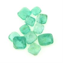 Vari-shape emeralds, 10.45ct