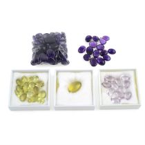 Assorted amethysts and citrines, 485.83g