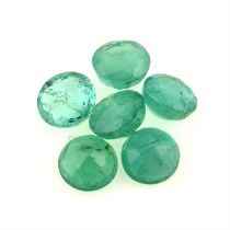 Circular-shape emeralds, 5.35ct