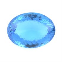 Oval-shape topaz, 123.75ct