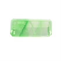 Rectangular-shape bi-colour green garnet, 3.17ct