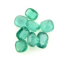 Assorted vari-shape emeralds, 3.94ct